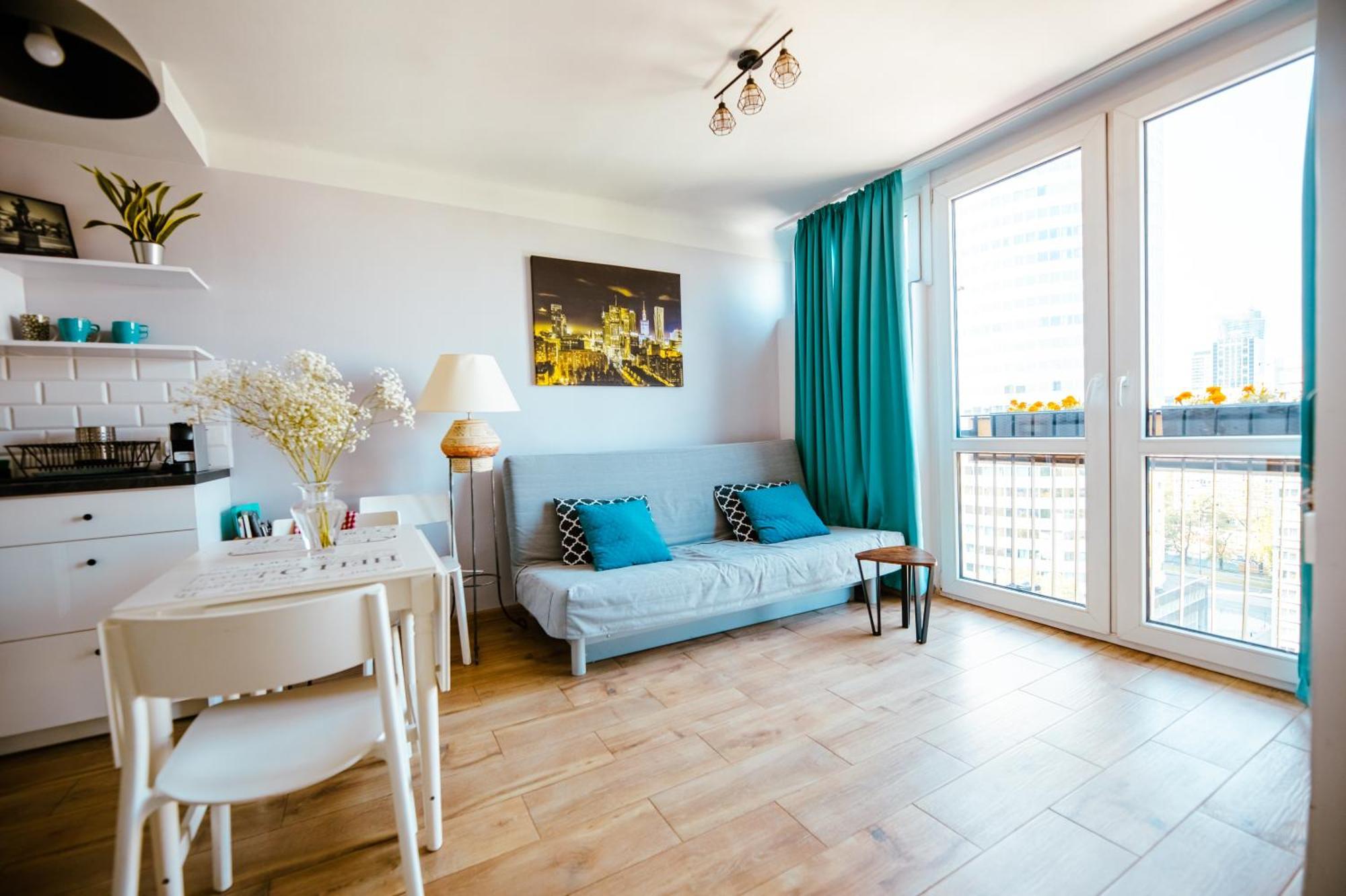 Bright 14Th Floor Central Home With Balcony & Views Warsaw Luaran gambar